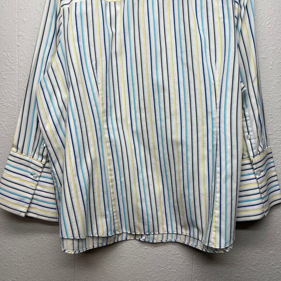 Izod Shirt Womens 2X Non Iron Career Office Workwear Business Casual Breathable - Picture 8 of 11